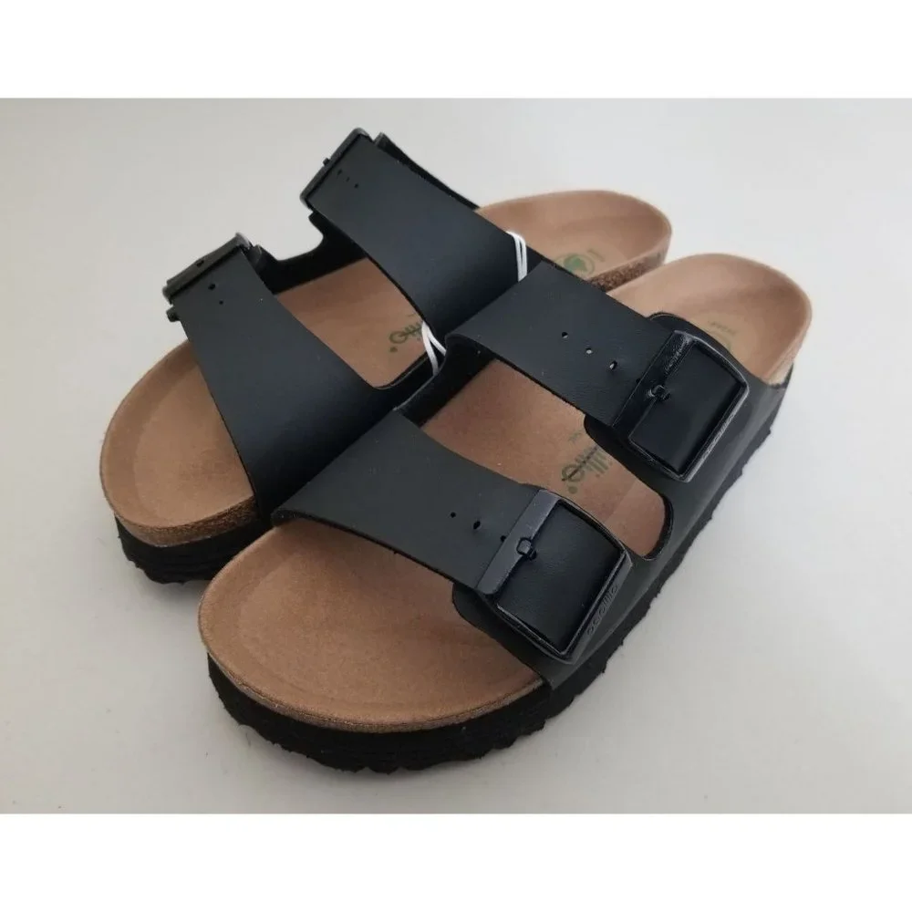 Birkenstock Papillio Platform Vegan Arizona Slide Sandals Size 39